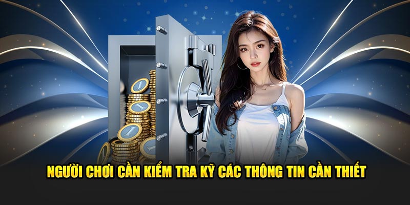 Người chơi cần kiểm tra kỹ các thông tin cần thiết